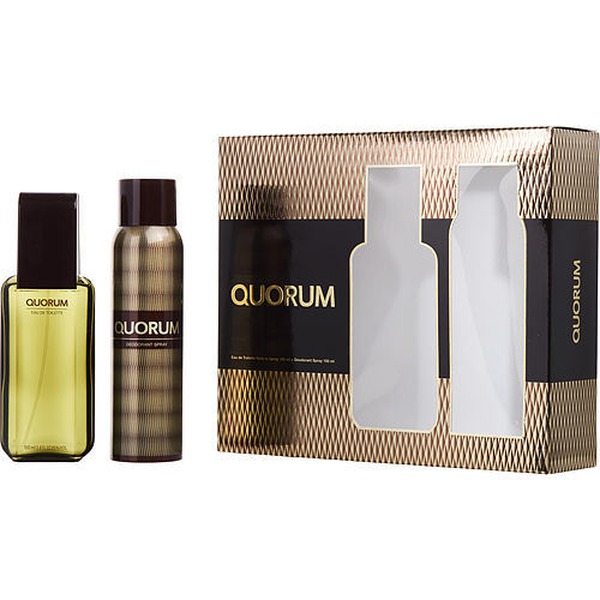 Antonio Puig Quorum Set EDT Spray 100 ml & Deo 150 ml  קוורום בושם לגבר סט אדט 100 מ”ל ודאודורנט 150 מ”ל