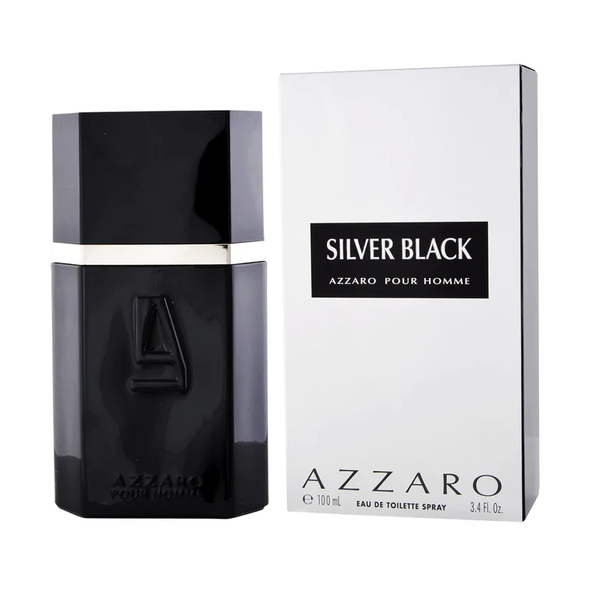 Azzaro Silver Black Pour Homme EDT 100 ml סילבר בלאק פור הום מבית אזרו 100מ”ל א.ד.ט