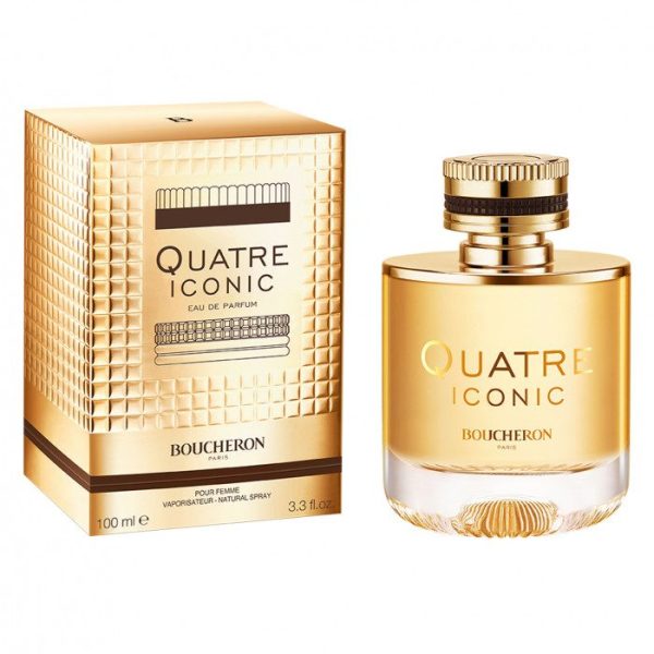 Boucheron Quatre Iconic Pour Femme Eau De Parfum Spray 100 ml בושרון קווטרה אייקוניק אדפ לאישה 100 מ”ל