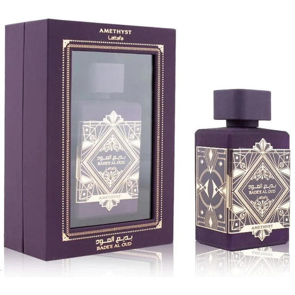 Lattafa Amethyst Badee Al Oud Unisex Eau De Parfum 100 ml Tester לטאפה באדי אל אוד אמטיסט אדפ יוניסקס 100 מ”ל