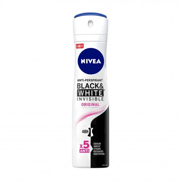 Nivea Black & White Invisible Original 48 H Anti-perspirant Deodorant Spray 150 Ml