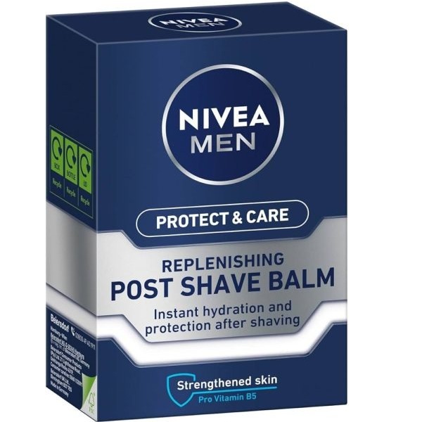 Nivea Post Shave Balm Protect & care 100 ml תחליב לחות לגבר לאחר גילוח לעור יבש ניוואה אפשר שייב