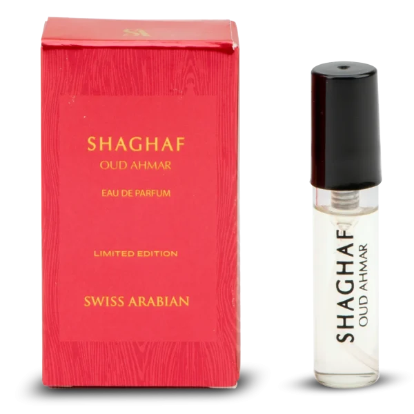 Swiss Arabian Shaghaf Oud Ahmar Unisex EDP 3 ml Vial דוגמיות סוויס ערביאן שארף אוד אחמאר אדפ יוניסקס 3 מ”ל