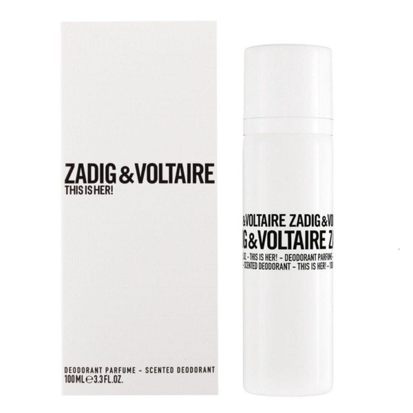 Zadig & Voltaire This Is Her Deodorant 100 ml דאודורנט ספריי בניחוח הבושם האייקוני לאישה מבית זדיג אנד וולטר 100 מ”ל