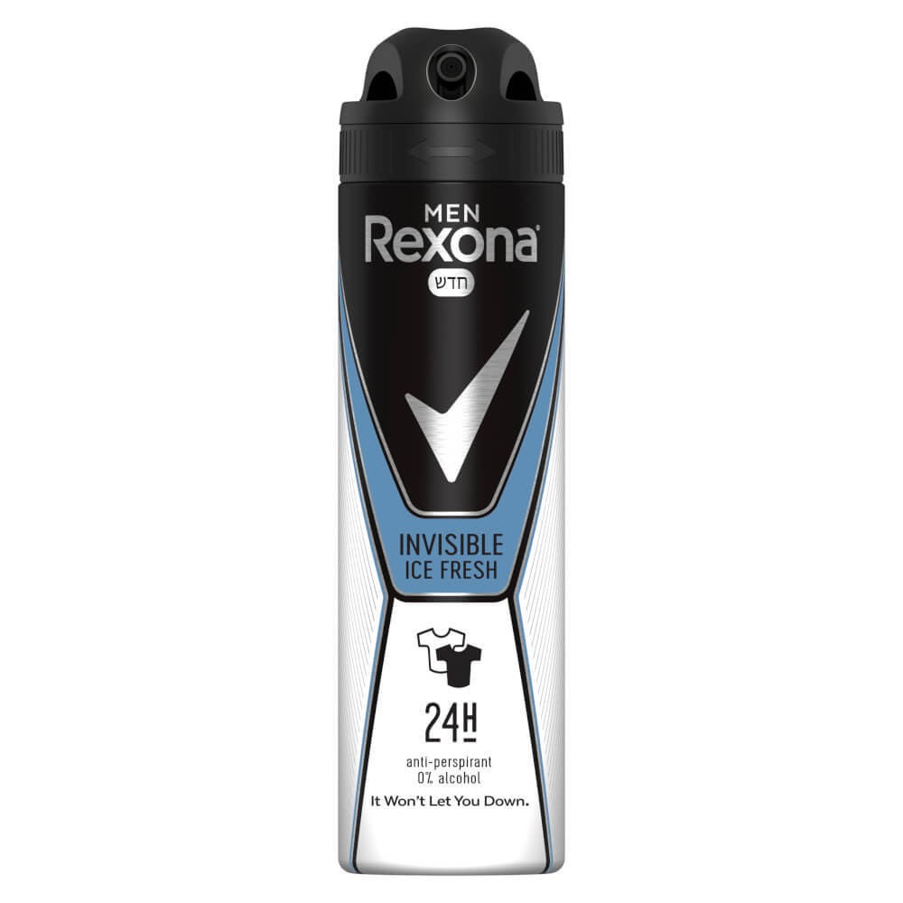 Rexona דאודורנט ספריי Invisible Dry Ice לגבר בנפח 150