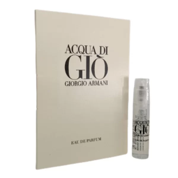 Armani Acqua Di Gio Eau de Parfum sample 1.2 ml vial for men ארמני אקווה די ג’יו אדפ 1.2 מ”ל דוגמית