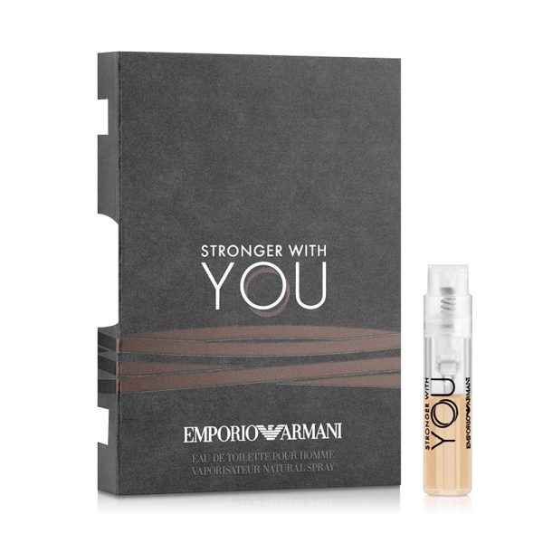 Giorgio Armani Stronger With You Men Eau de Toilette sample 1.2 ml Vial ג’ורגיו ארמני סטרונגר וויט יו אדט דוגמית 1.2 מ”ל