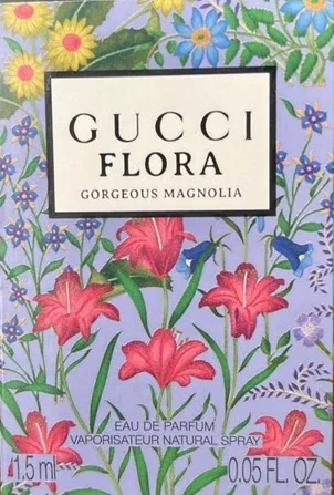 Gucci Flora Gorgeous Magniolia EDP Vial 1.5 ml גוצי אדפ לאישה בושם דוגמית 1.5 מ”ל