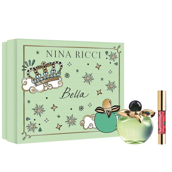 Nina Ricci Bella EDT 50 ML & Matte Lipstick 2.5 gr סט נינה ריצי בלה אדט אדט 50 מ”ל בתוספת ליפסטיק