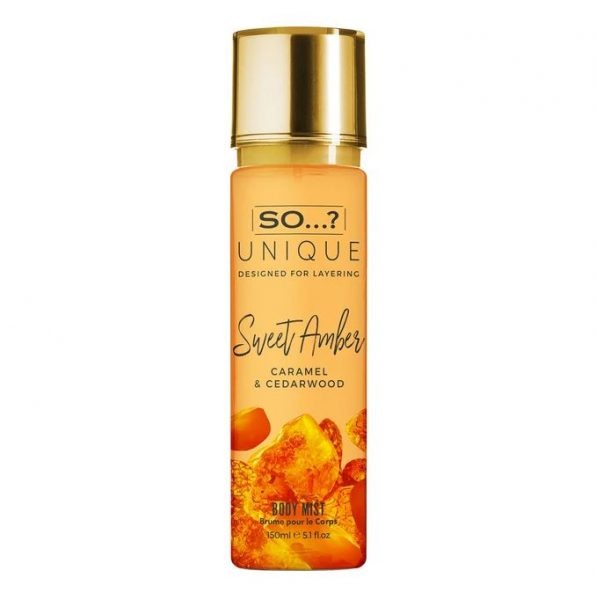 So UNIQUE SWEET AMBER BODY MIST 150 ml סו יוניק סוויט אמבר מי גוף 150 מ”ל