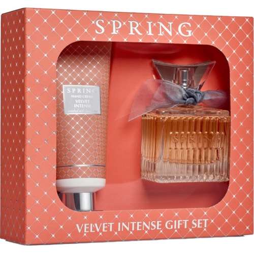 Spring Set Velvet intense EDP 75ml & Hand Cream 100 ml מארז בושם ספרינג ולווט אינטנס לאישה אדפ 75 מ”ל + קרם ידיים