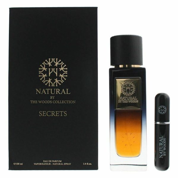 The Woods Collection Natural Secrets Unisex EDP Set 100ml & Refill Travel Bottle Gift  דה וודס קולקשן נטורל סיקרטס אדפ יוניסקס 100 מ”ל + מיכל למילוי 5 מ”ל