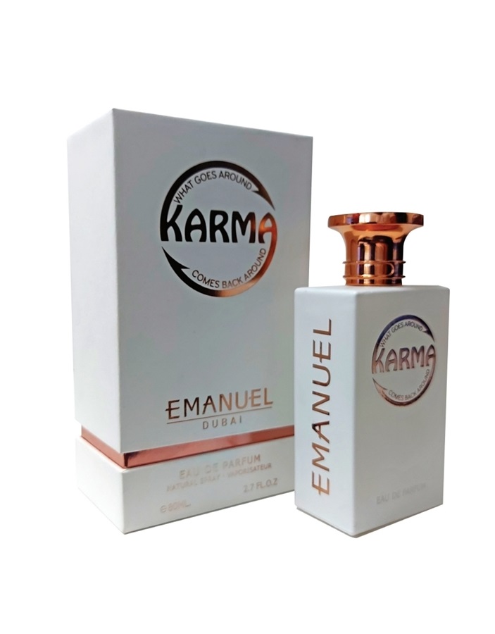 Emanuel Unisex Karma White EDP 80 ML עמנואל קארמה לבן בושם יוניסקס אדפ 80 מ”ל