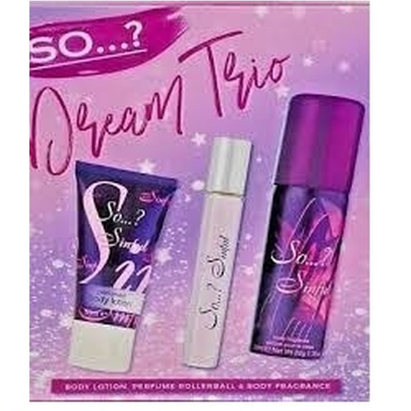 So…? Sinful Dream trio Set perfume rollerball 11 ml/ body lotion 50ml /body fragrance 50 ml  סט של סו קרם גוף 50 מ”ל / ניחוח גוף 50 מ”ל