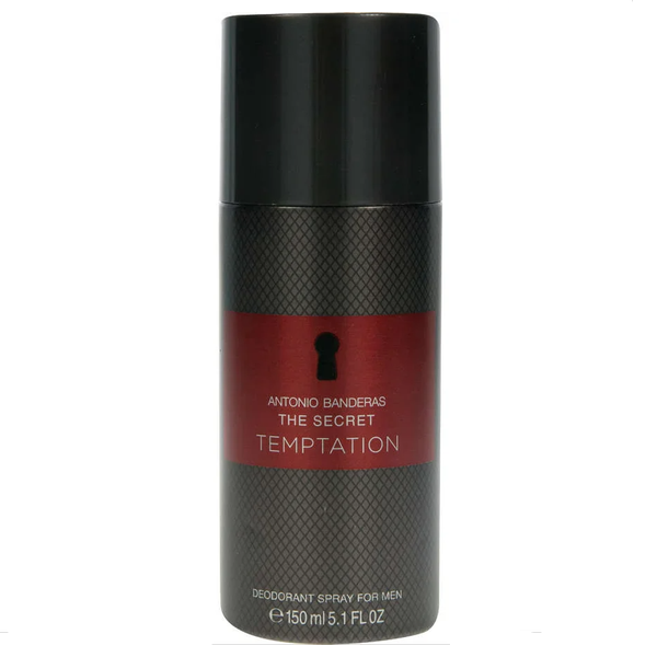 Antonio Banderas The Secret Temptation Men Deodorant Spray 150 ml  אנטוניו בנרס דאודורנט ספריי לגבר 150 מל