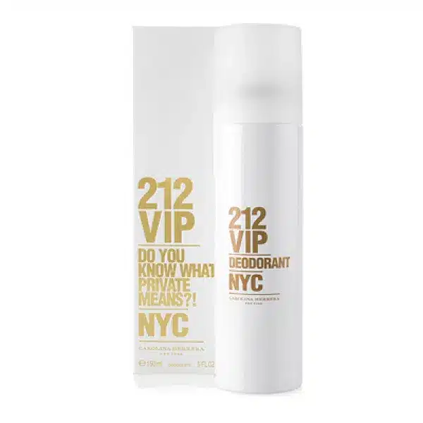 Carolina Herrera 212 VIP NYC Deodorant WOMEN 150 ML Spray קרולינה הררה דאודוראנט 212 לאשה 150 מ”ל