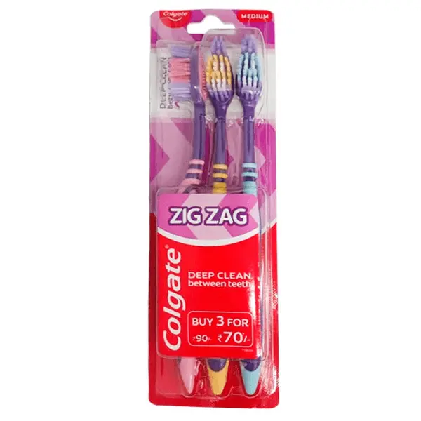 Colgate Zig Zag Soft Toothbrush 3 Units קולגייט מברשת זיג זג -3 יחידות