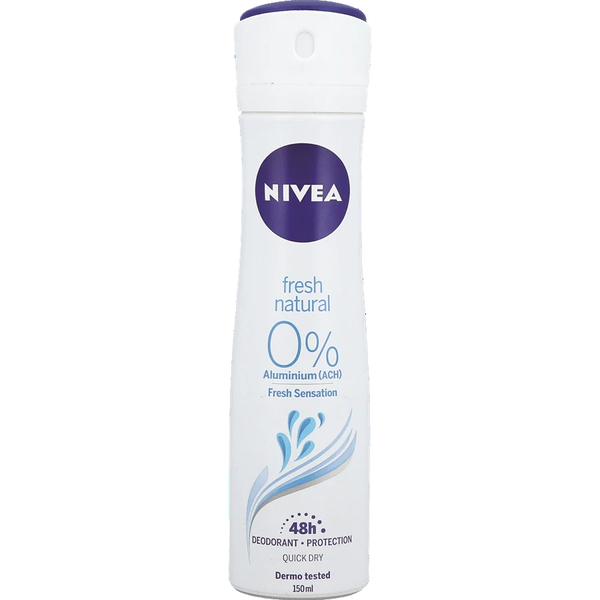 Nivea Fresh Natural 0% Aluminium Skin Active Protection 48 H Protection Deodorant Spray 150 ML