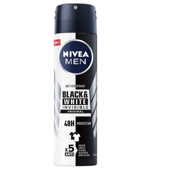 Nivea Men Black & White Invisible Deodorant Spray 150 ml