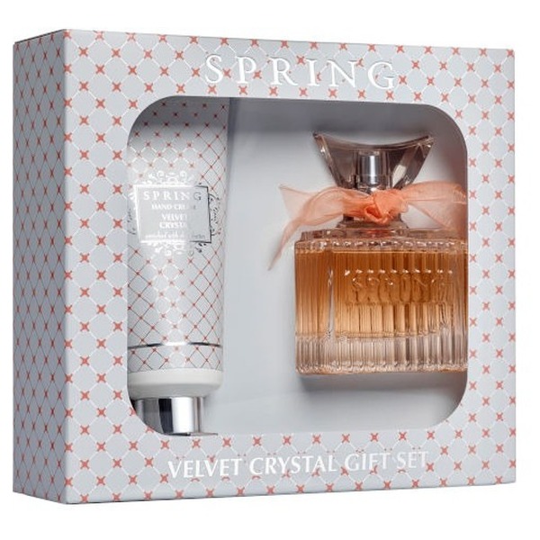 Spring Set Velvet Crystal EDP 75ml & Hand Cream 100 ml מארז בושם ספרינג ולווט קריסטל לאישה אדפ 75 מ”ל + קרם ידיים