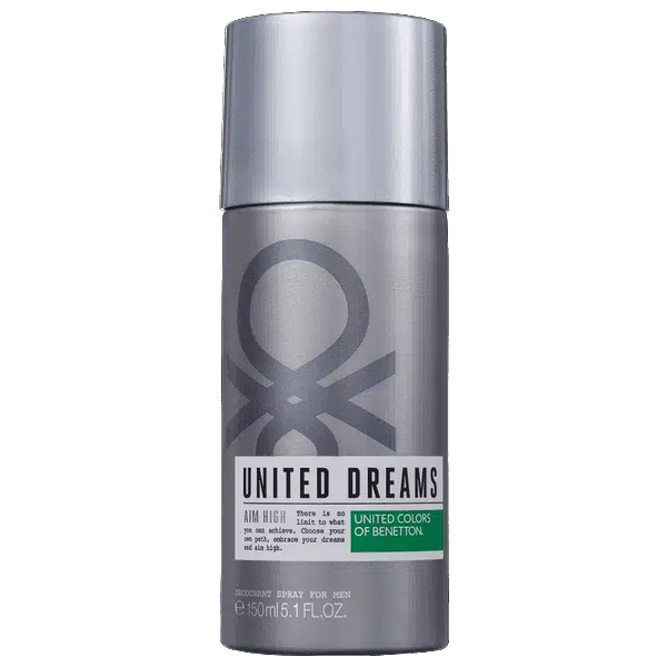 United Color Of Benetton United Dreams Aim High Men Deodorant Spray 150 Ml דאודורנט בנטון דרימס איים היאט ספריי לגבר 150 מ”ל